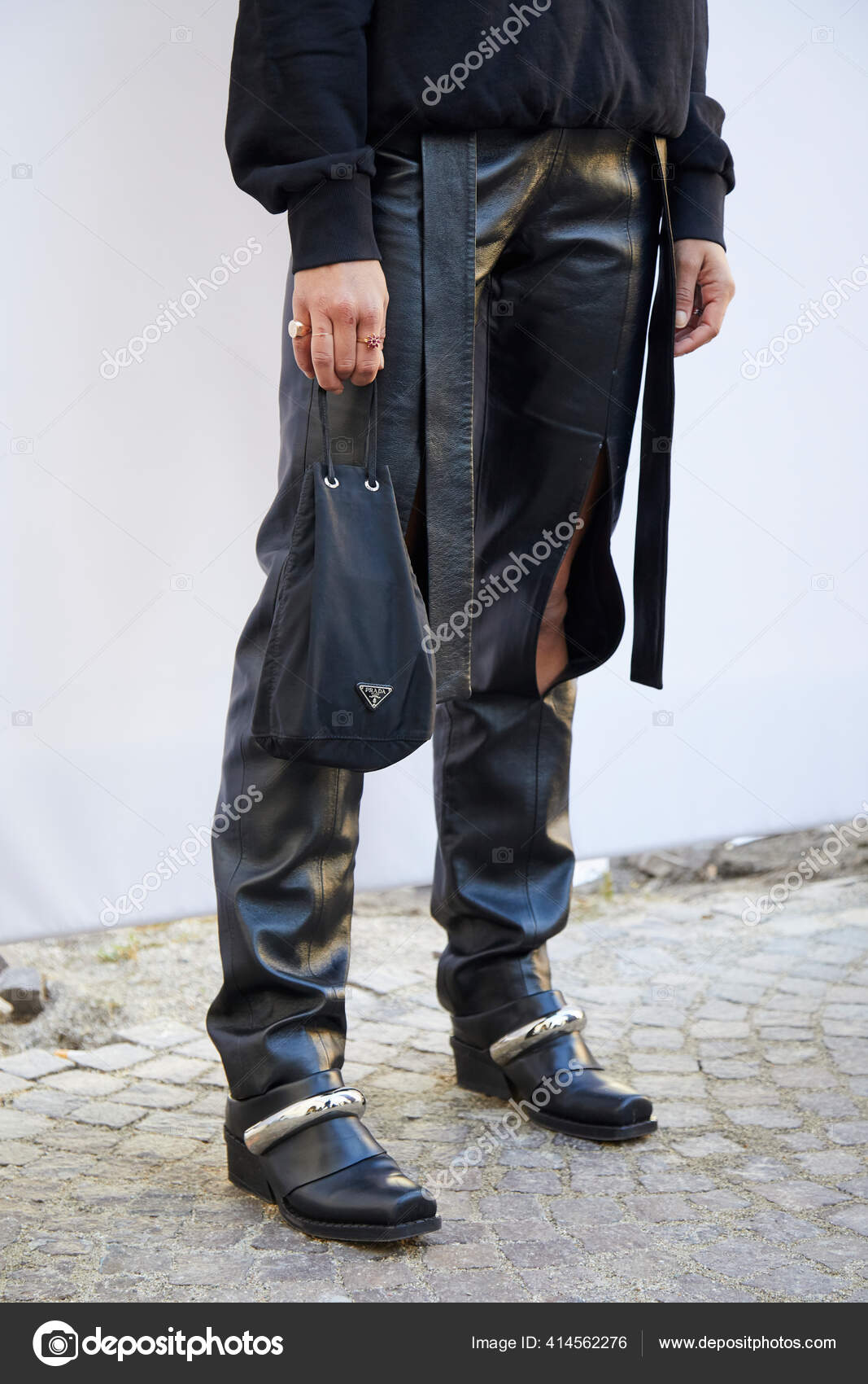 prada leather pants