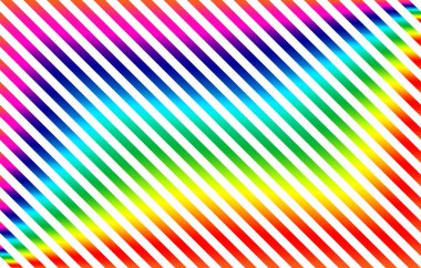 Beyaz arka plan, soyut desen, tekstil baskı, duvar kağıdı ve geometrik ilham olarak grafik kaynak çapraz gradyan rainbow çizgili