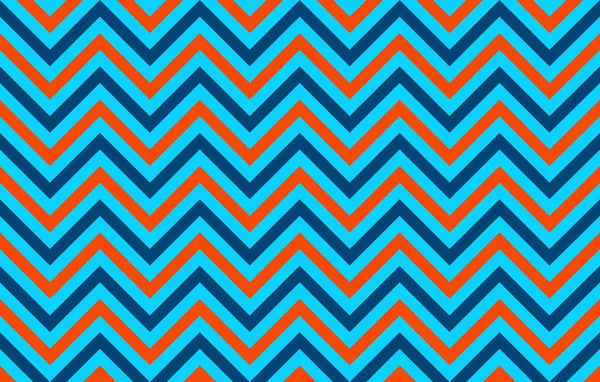 Eye-pleasing abstract chevron lines in orange, blue and light blue, graphic resource as abstract background, textile print, wallpaper and geometric inspiration