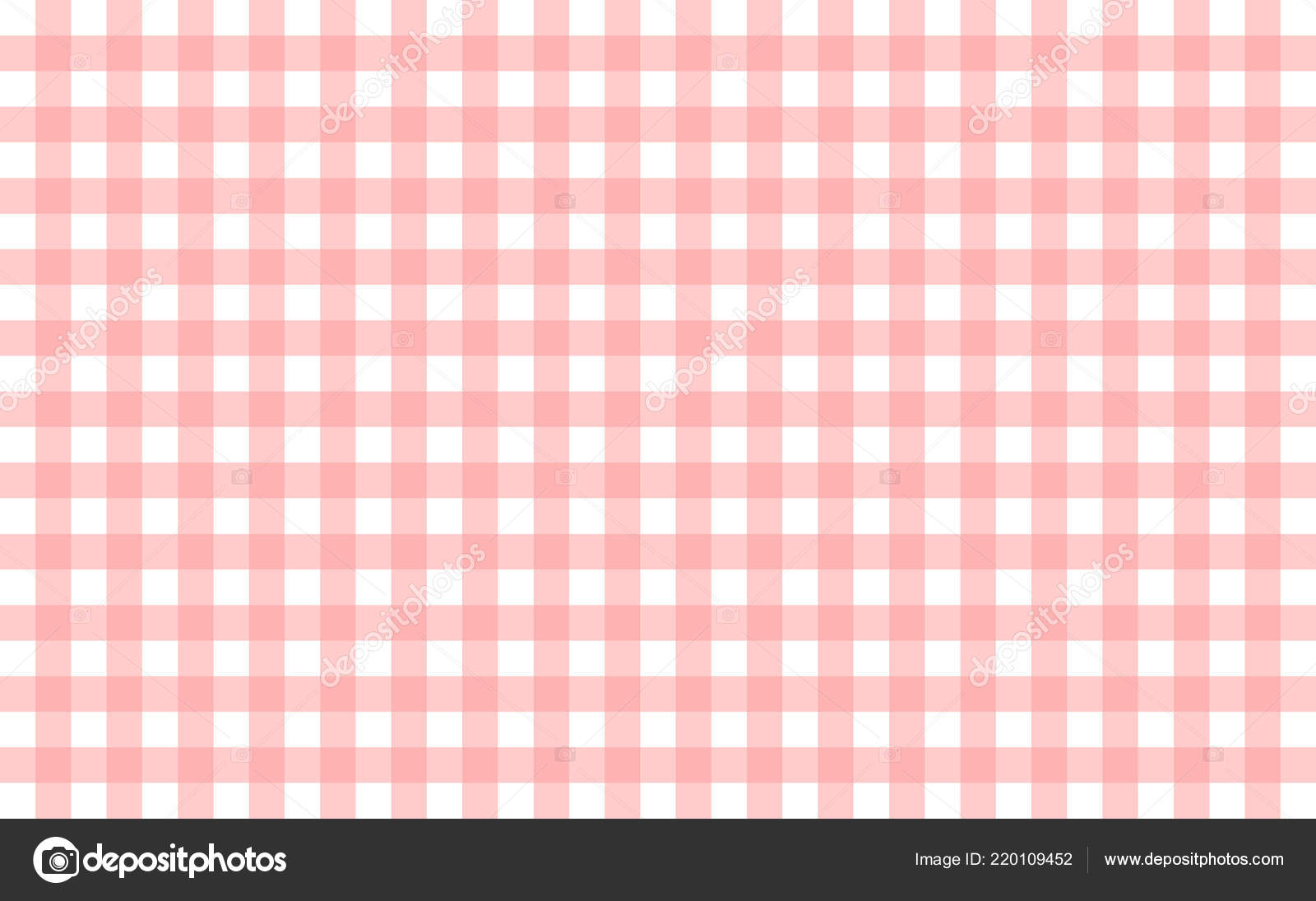 Gingham Table Cloth Baby Pink White Checks Symmetrical Overlapping