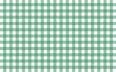 Yeşil yeşil ve beyaz bezle şemsiye benzeri tablo denetler. Tek bir düz renk beyaz arka plan, bir tablo ya da bir tabak bez veya piknik peçete benzer simetrik örtüşen çizgiler