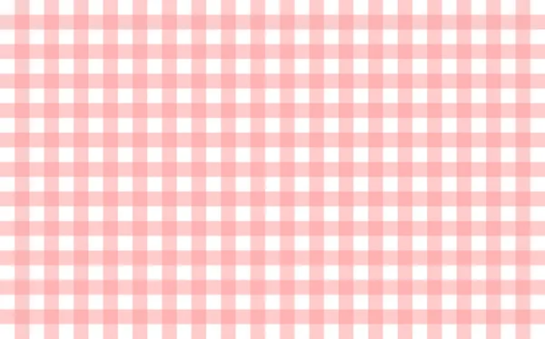 Pano Mesa Tipo Gingham Com Cheques Rosa Brancos Listras Simétricas — Fotografia de Stock