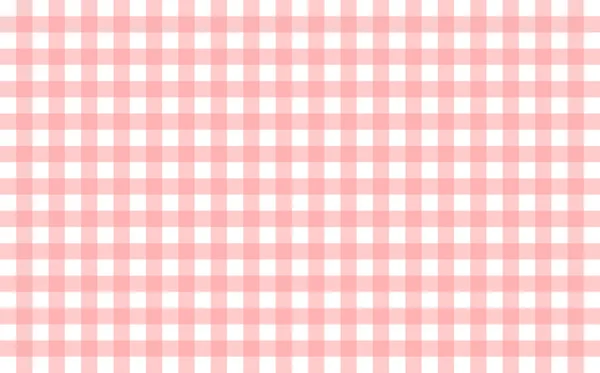 Gingham Liknande Duk Med Baby Rosa Och Vita Kontroller Symmetriska — Stockfoto