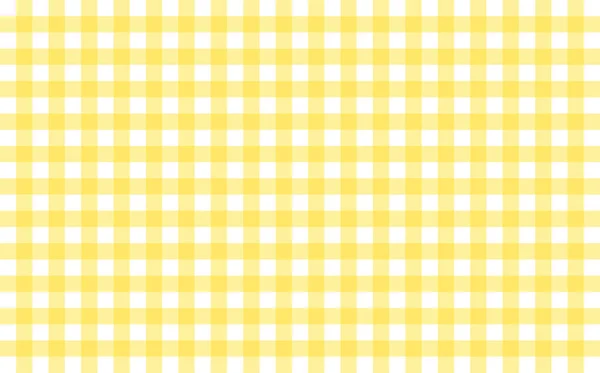 Gingham Liknande Duk Med Banan Gula Och Vita Kontrollerar Symmetriska — Stockfoto