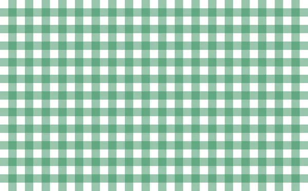 Gingham-like table cloth with greenery green and white checks. Symmetrical overlapping stripes in a single solid color against white background, similar to a table or a dish cloth, or a picnic napkin