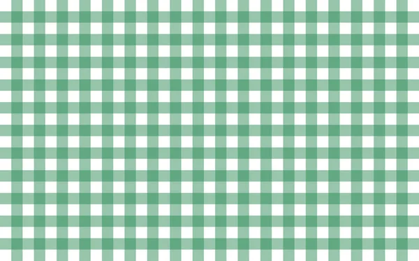 Gingham Liknande Duk Med Grönska Grön Och Vit Kontroller Symmetriska — Stockfoto