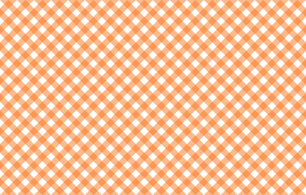 Diagonal Gingham Liknande Duk Med Pumpkin Orange Och Vit Kontroller — Stockfoto