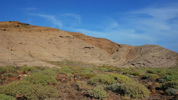 Pohled Základ Montana Pelada Vyprahlé Sopečný Kužel Tvořený Zkamenělé Písečné — Stock fotografie