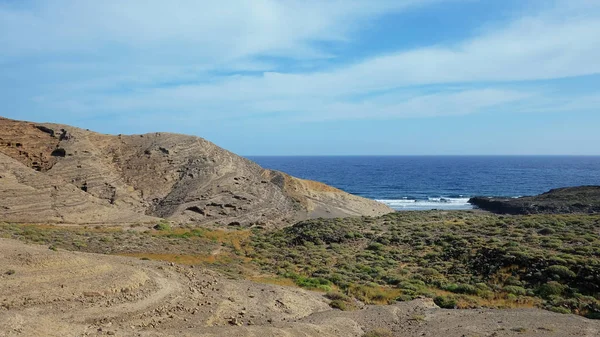 モンタナ Pelada 乾燥した火山円錐形として地元で知られる山 Pelada 形成化石砂丘 南テネリフェ島 カナリア諸島 スペインでエル メダノ サーフ — ストック写真