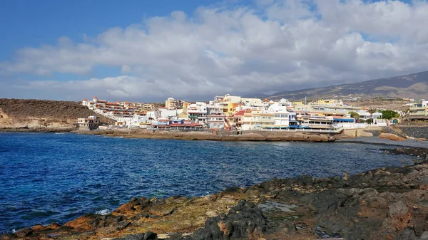 Caleta Popular Vila Piscatória Tranquila Sul Ilha Transformada Pela Indústria — Fotografia de Stock