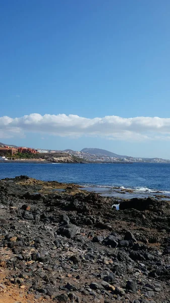 Perspectiva Vertical Costa Las Américas Desde Pueblo Caleta Vista Hacia — Foto de Stock