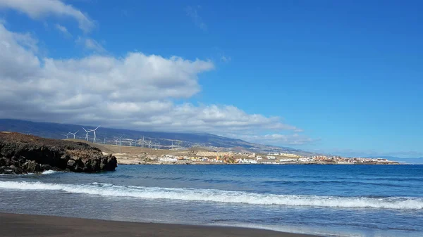 Playa Poris Abona Una Pequeña Playa Parte Sureste Isla Tenerife — Foto de Stock