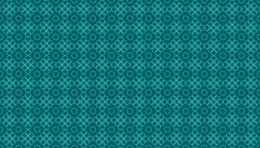 Bir teal mavi arka plan üzerinde üst üste binen sekizgen doğrusal ve iki boyutlu şekiller ile soyut geometrik arka plan. Simetrik bir dekor unsuru oluşturan çokgen dikişsiz desen ilham.