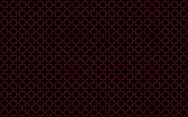 Звезда Крест Плитки Дизайн Красными Акцентами Черном Фоне Вдохновленный Марокканской — стоковое фото