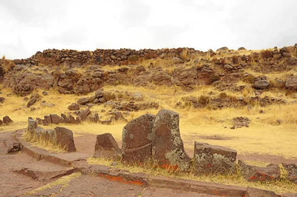 Chullpas Ruiner Daterade Tillbaka Till Tiwanaku Epok Pre Incan Begravning — Stockfoto