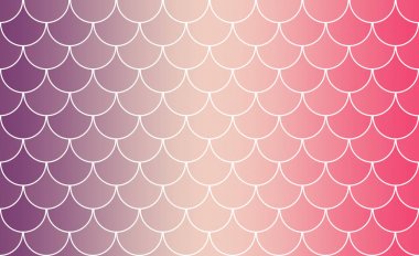 Mor ve pembe tonları doğrusal renk ilerlemesi ile Denizkızı veya balık ölçekli fayans, grafik kaynak, geometrik arka plan ilham, tekstil baskı, duvar kağıdı, deniz temalı optik desen hoş