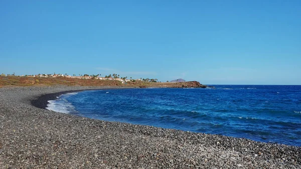 Praia Seixos Vazia Perto Amarilla Golf Resort Belas Solitárias Vistas — Fotografia de Stock