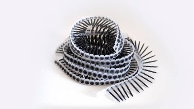 Alçıpan birleştirilmiş çiviler ve siyah fosfatlı çiviler mekanik vida bağlayıcı silahlar için, keskin noktalı vidalar iç dekorasyon için, marangozluk, ev yenileme veya diy için kullanılır.