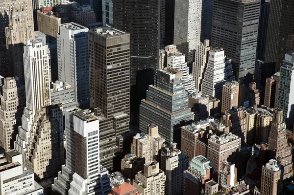 Ünlü New York gökdelenlerinin detaylı hava görüntüleri, etkileyici dikey mimari ve emlak portföyü, dünyanın en ikonik iş ve markalarının merkezi, Manhattan, NYC, ABD