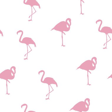 Vektör seamless modeli ile flamingo