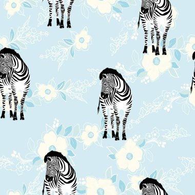 Zebra desen, illüstrasyon, hayvan.