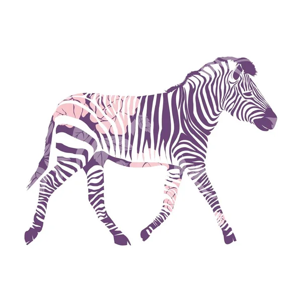 Logotyp med huvudet av en zebra. Flat zebra porträtt för kortet, plakat, inbjudan, bok, affisch, notera bokar, skissbok. — Stock vektor