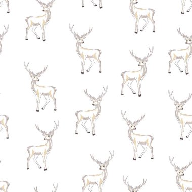 sorunsuz geyik model, illüstrasyon, vektör, hayvanlar