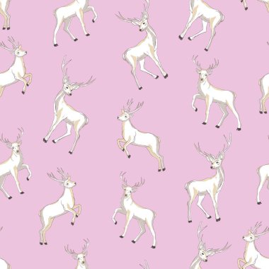 sorunsuz geyik model, illüstrasyon, vektör, hayvanlar