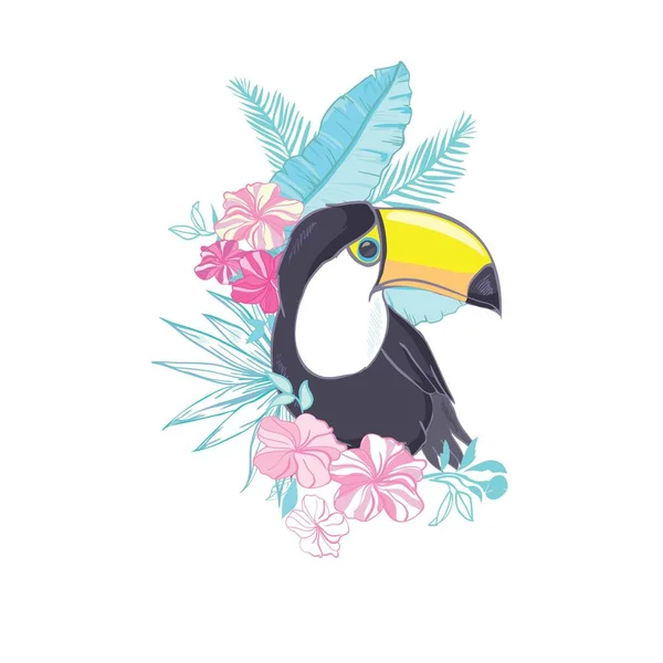 Une Bonne Illustration Toucan Format Vectoriel Mignon Toucan Photo Oiseau — Image vectorielle