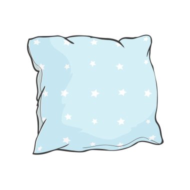 Vektör karikatür dekoratif yastıklar. Dekoratif yastıklar elle çizilmiş kümesi. Doodle illüstrasyon