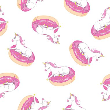 şirin tek boynuzlu at model, vektör, illüstrasyon