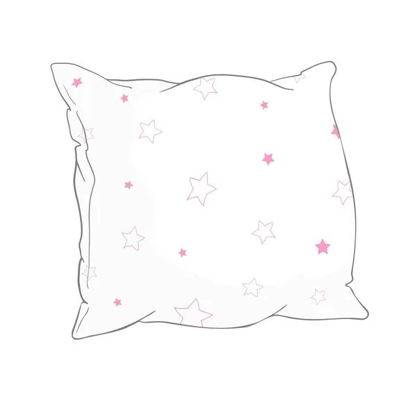 Vector Cartoon Decorative Pillows Hand Drawn Set Decorative Pillows Doodle — Stock Vector