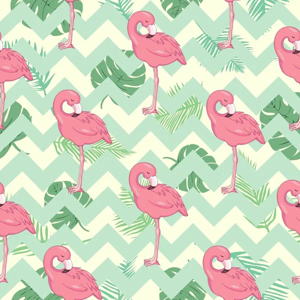 Tropical flamingo pattern, abstract, africa, animal, bird,  illustration