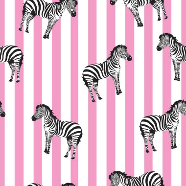 Zebra deseni, çocuk safari izi.