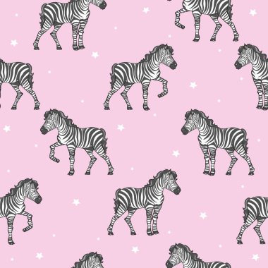 Zebra deseni, çocuk safari izi.