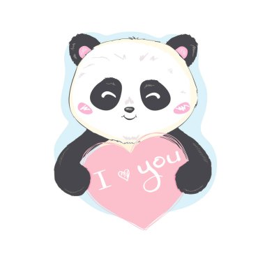 sevimli Panda, illüstrasyon, vektör, hayvan