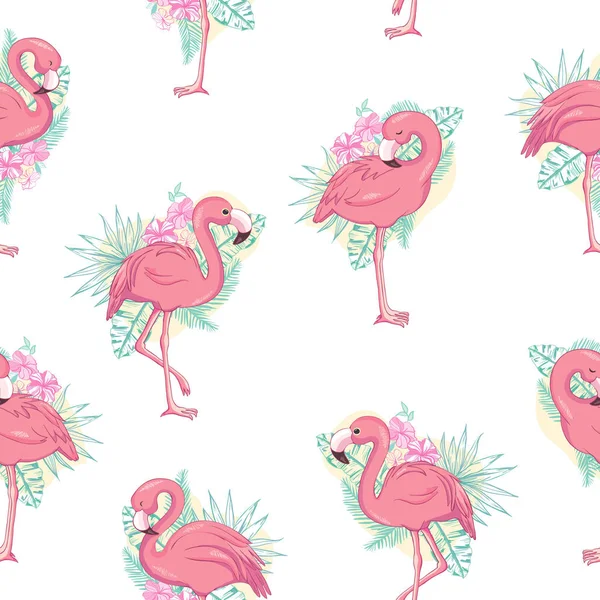 Tropical flamingo pattern, abstract, africa, animal, bird,  illustration