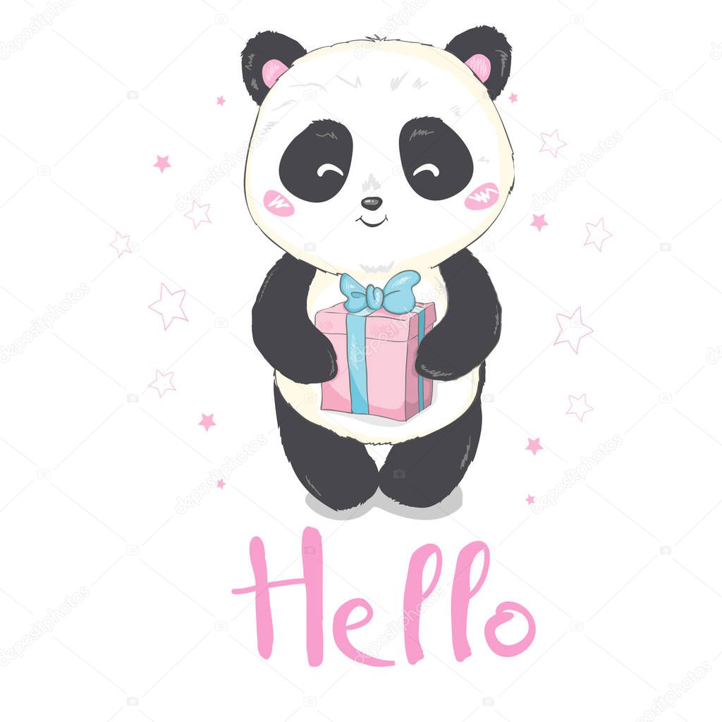 cute Panda, illustration, vector, animal