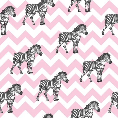 Zebra deseni, çocuk safari izi.