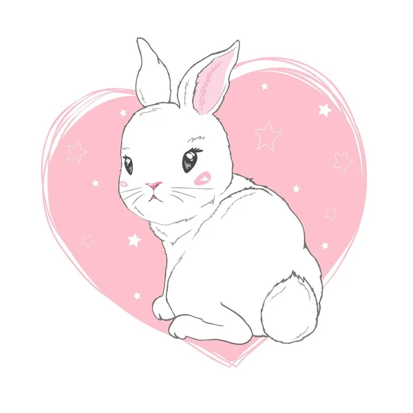 Cute Bunny Vector Illustration — Stock Vector