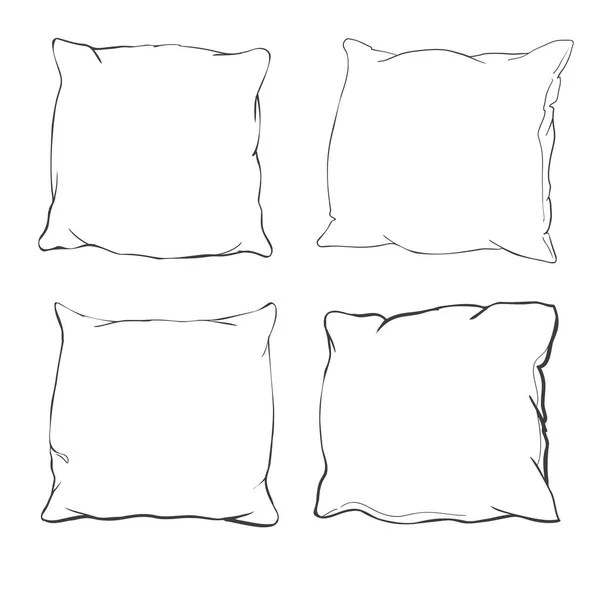 Vector Cartoon Decorative Pillows Hand Drawn Set Decorative Pillows Doodle Stock Vector Image by