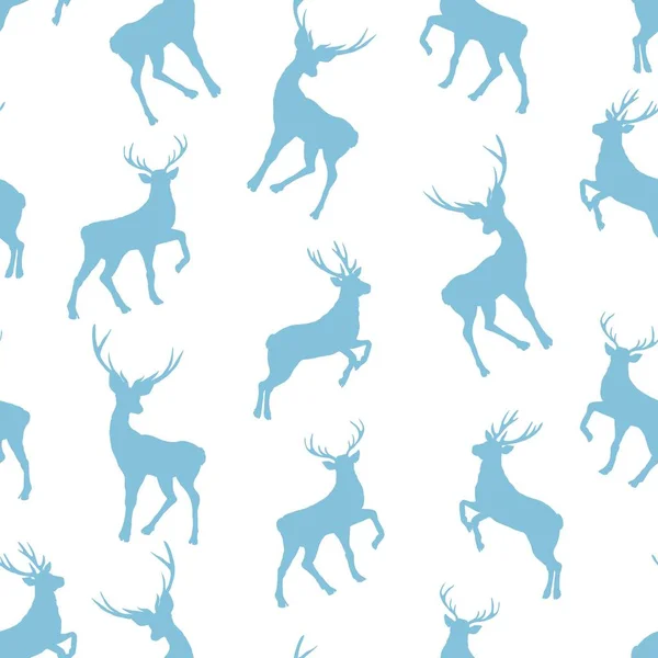 无缝鹿图案 圣诞节 — 图库矢量图片