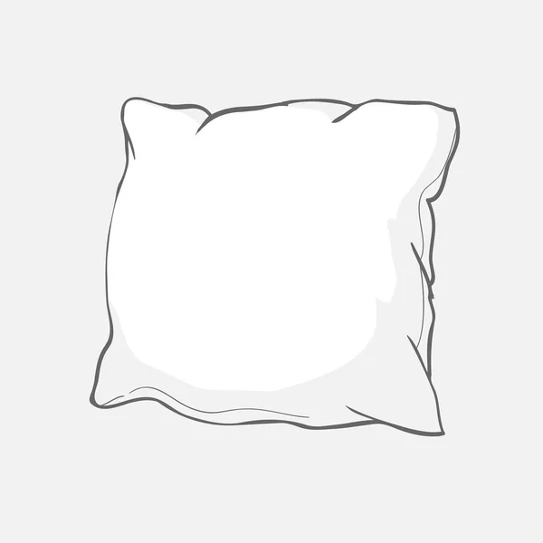 Desenho Vetorial Ilustração Travesseiro Arte Travesseiro Isolado Travesseiro Branco Travesseiro —  Vetores de Stock