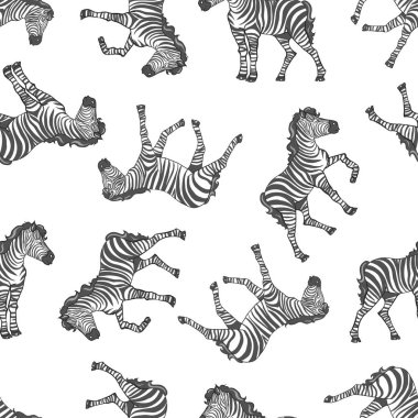 Zebra deseni, çocuk safari izi.