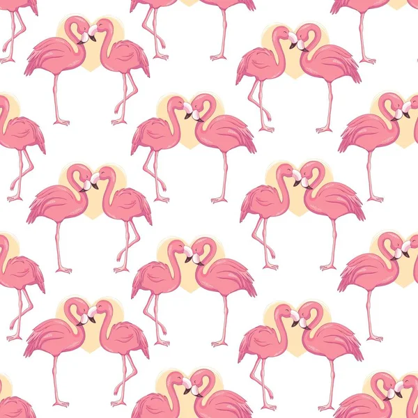 Vector seamless pattern with flamingos — Stock Photo, Image