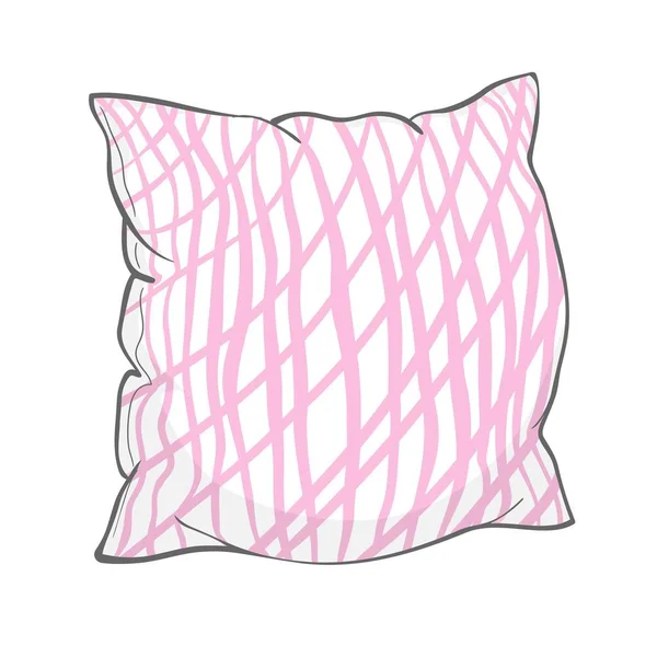 Sketch vector illustration of pillow, art, pillow isolated, white pillow, bed pillow — Stock Photo, Image