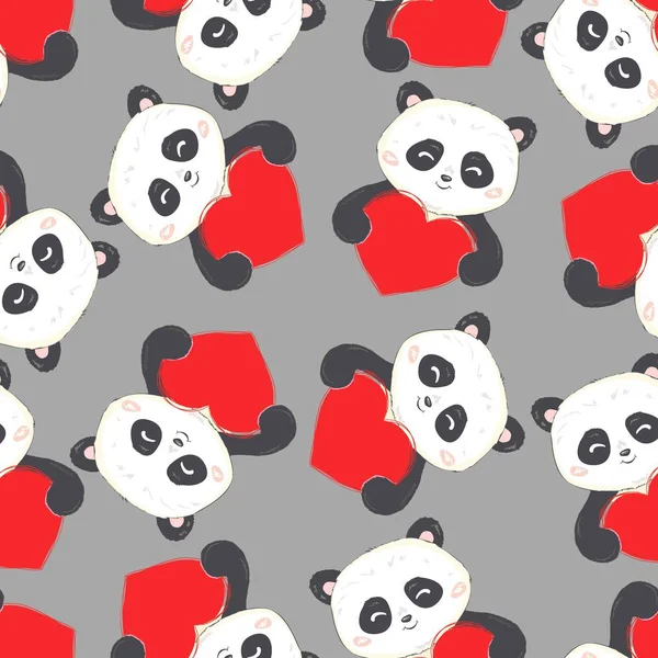 Çizgi film kesintisiz Panda desen
