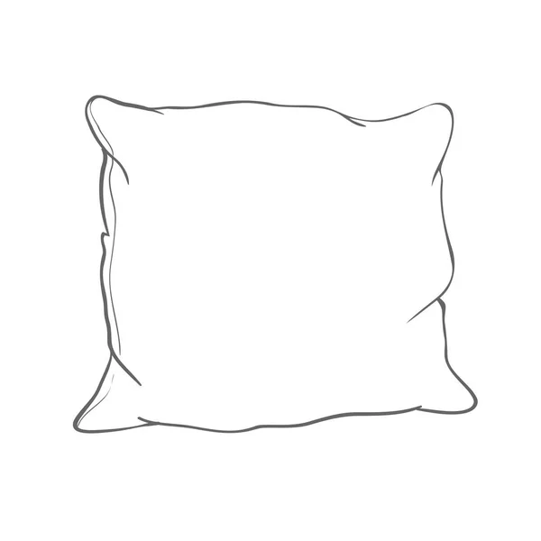 Desenho vetorial ilustração de travesseiro, arte, travesseiro isolado, travesseiro branco, travesseiro de cama —  Vetores de Stock