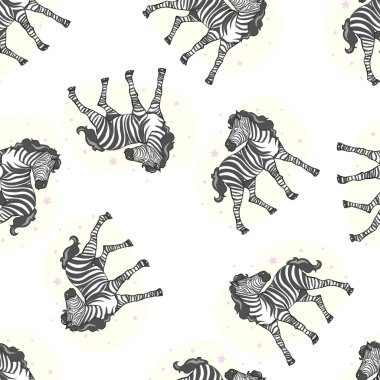 Zebra deseni, çocuk safari izi.