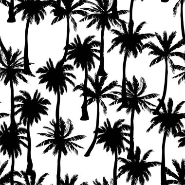 Palmiye ağaçları ile vektör seamless modeli